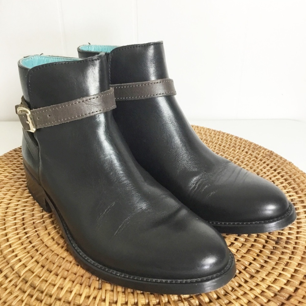 Boden Black Leather Booties Size 6 36 Urban Biker Boot
